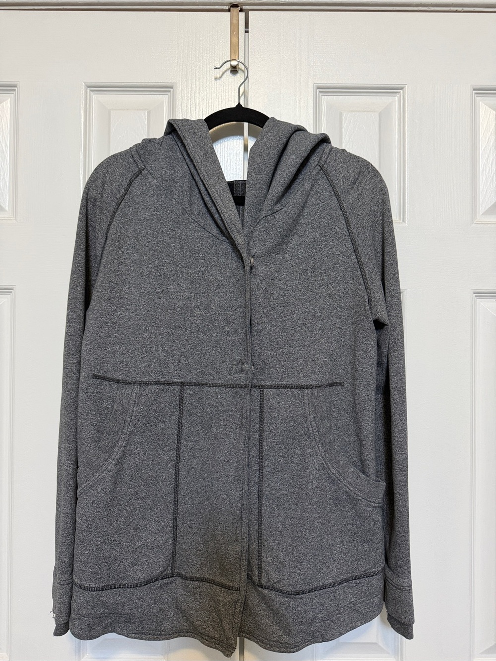 lululemon athletica Dark Gray Button-Up Hooded Jacket